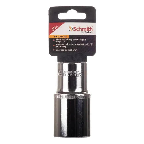 Nasadka sześciokątna długa 1/2" 30 mm Schmith