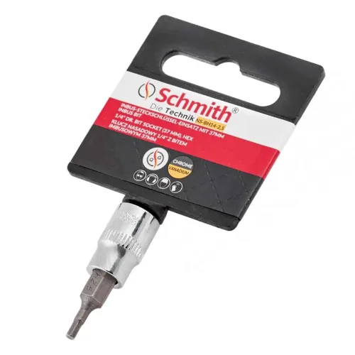 Nasadka 1/4" z bitem imbusowym 8 mm, Rozmiar: 8 , Długość : 37 Schmith