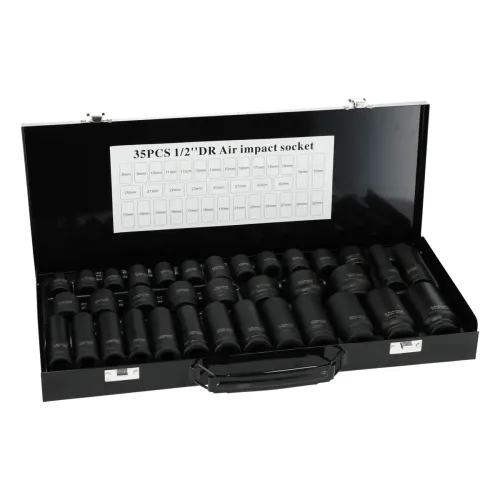 Zestaw nasadek udarowych dwunastokątnych 1/2" 8-32mm 35 szt., Rozmiar: 8-32, Typ klucza: 12-kątny, Rodzaj klucza: nasadka udarowa krótka Schmith