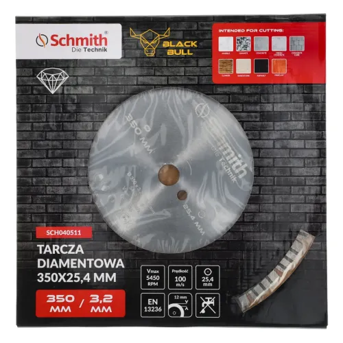 Tarcza diamentowa 350x3,2mm Black Bull Schmith