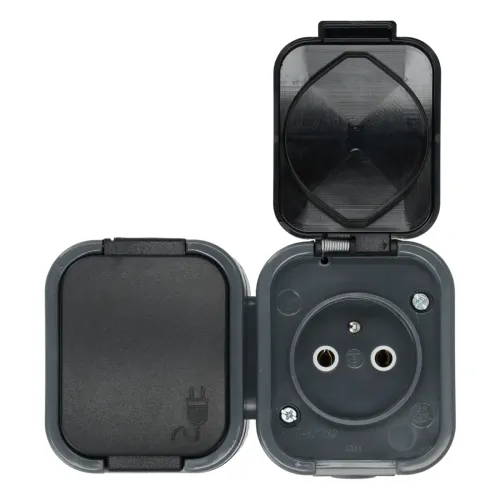 Gniazdo bryzgoodporne, podwójne IP54 Schmith