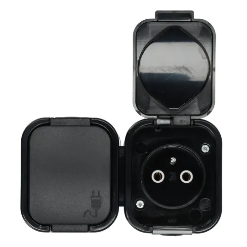 Gniazdo bryzgoodporne, podwójne IP56 Schmith