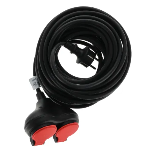 Przedłużacz dwugniazdowy 3x1,5mm 20m, Długość: 20, Przekrój przewodu: 3x1,5mm Schmith