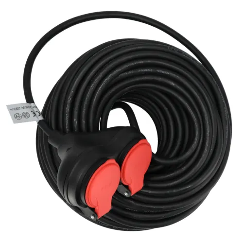 Przedłużacz dwugniazdowy 3x1,5mm 40m, Długość: 40, Przekrój przewodu: 3x1,5mm Schmith