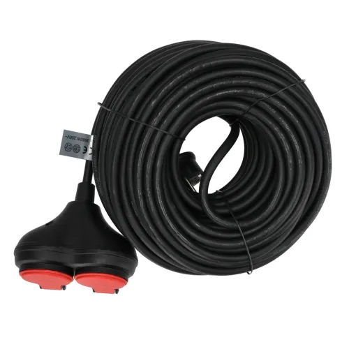 Przedłużacz dwugniazdowy 3x1,5mm 30m, Długość: 30, Przekrój przewodu: 3x1,5mm Schmith