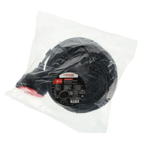 Przedłużacz dwugniazdowy 3x1,5mm 30m, Długość: 30, Przekrój przewodu: 3x1,5mm Schmith