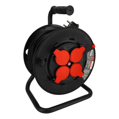 Przedłużacz bębnowy AntiTwist 3x1,5mm 20m, Długość: 20, Liczba gniazd: 4, Przekrój przewodu: 3x1,5mm Schmith