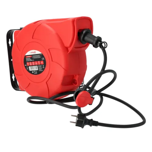 Przedłużacz samozwijający 3x1,5mm 9m, Długość: 9, Przekrój przewodu: 3x1,5mm Schmith