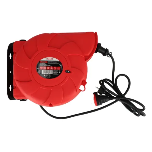 Przedłużacz samozwijający 3x1,5mm 18m, Długość: 18, Przekrój przewodu: 3x1,5mm Schmith