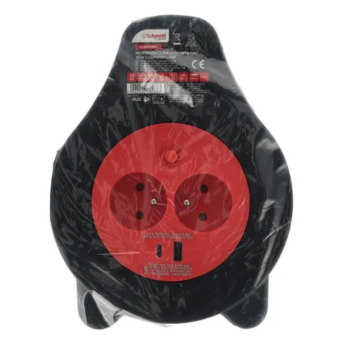 Przedłużacz zwijany z USB 2 gn. 3x1,0mm 10m Schmith