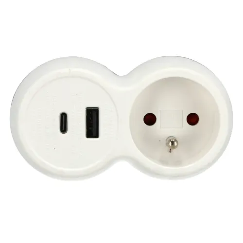 Adapter z gniazdami USB, Rodzaj: z USB, Uziemienie: Tak Schmith