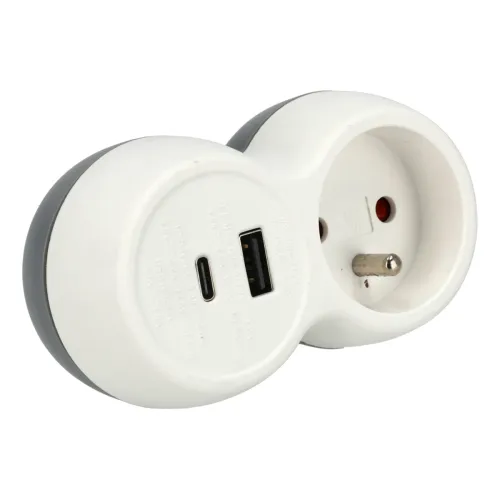 Adapter z gniazdami USB, Rodzaj: z USB, Uziemienie: Tak Schmith