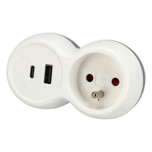 Adapter z gniazdami USB, Rodzaj: z USB, Uziemienie: Tak Schmith