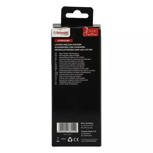 Latarka kątowa akumulatorowa 2500lm 2600mAh Schmith