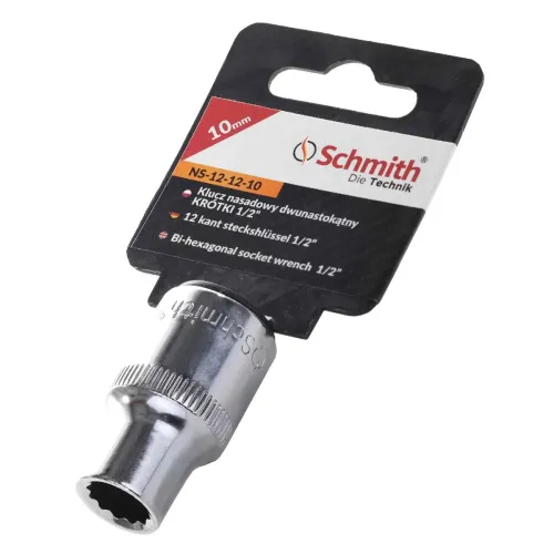 Nasadka dwunastokątna 1/2" 10 mm, Rozmiar: 10 Schmith