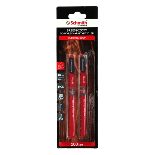 Brzeszczoty do drewna 100mm 10TPI 2 szt. Schmith