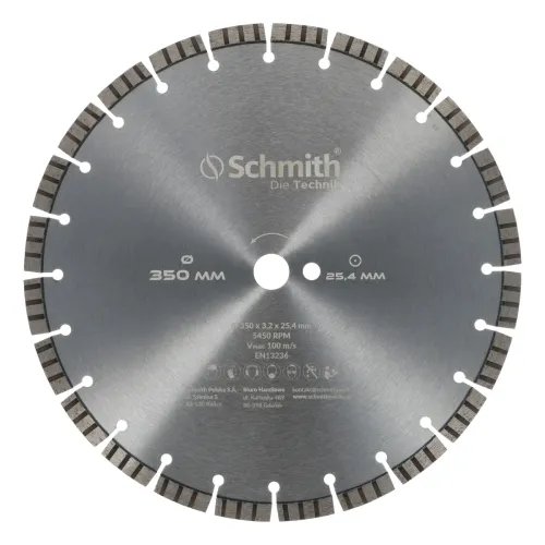 Tarcza diamentowa do przecinarek 350x3,2mm Black Bull Schmith