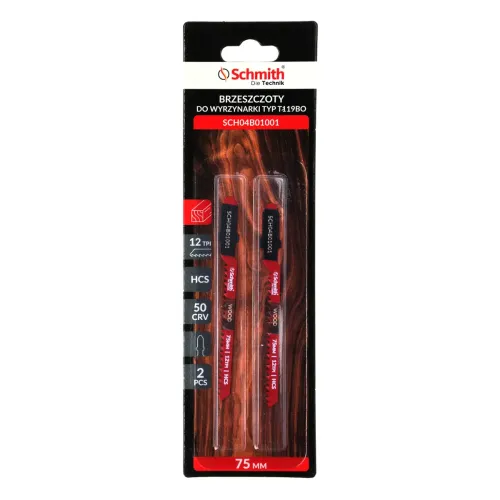 Brzeszczot do drewna 75mm 12TPI 2 szt. Schmith