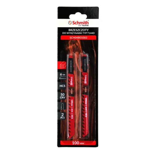 Brzeszczot do drewna 100mm 6TPI 2 szt. Schmith