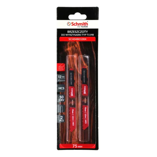 Brzeszczot do drewna 75mm 12TPI T119B 2 szt. Schmith