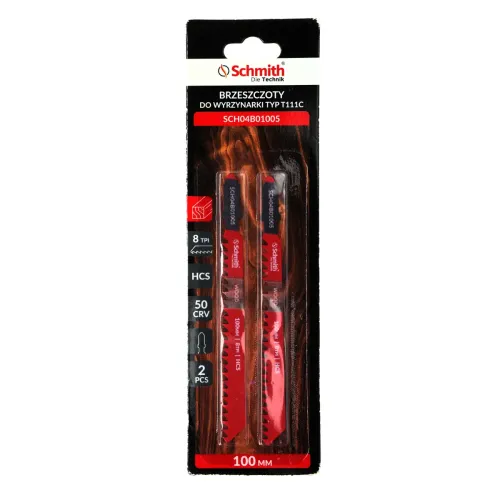 Brzeszczot do drewna 100mm 8TPI 2 szt. Schmith