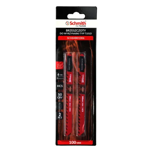 Brzeszczot do drewna 100mm 6TPI T101D 2 szt. Schmith