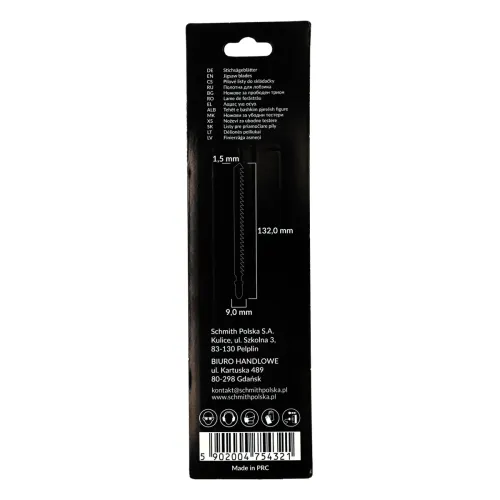 Brzeszczot do drewna 132mm 6TPI 2 szt. Schmith