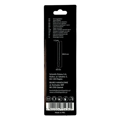 Brzeszczot do drewna 100mm 10TPI 2 szt. Schmith