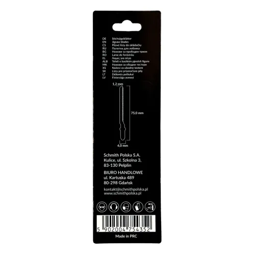 Brzeszczoty do drewna 75mm 18TPI 2 szt. Schmith