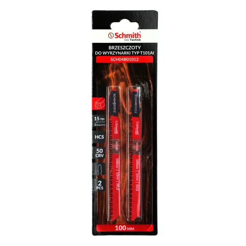 Brzeszczot do drewna 100mm 15TPI 2 szt. Schmith