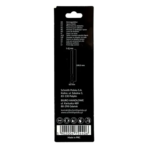 Brzeszczot do drewna 100mm 15TPI 2 szt. Schmith
