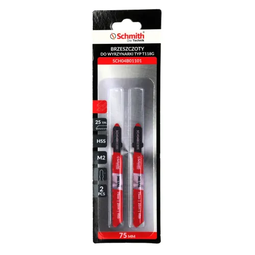 Brzeszczot do metalu 75mm 25TPI 2 szt. Schmith