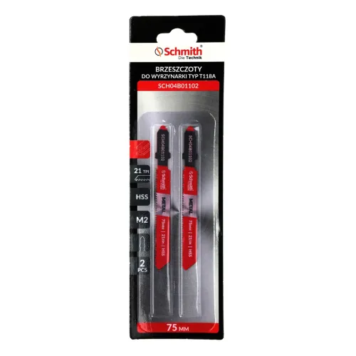 Brzeszczot do metalu 75mm 21TPI 2 szt. Schmith