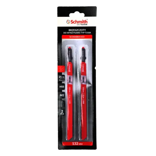 Brzeszczot do metalu 132mm 21TPI 2 szt. Schmith