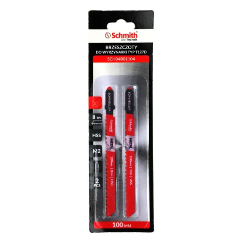 Brzeszczoty do metalu 100mm 8TPI 2 szt. Schmith