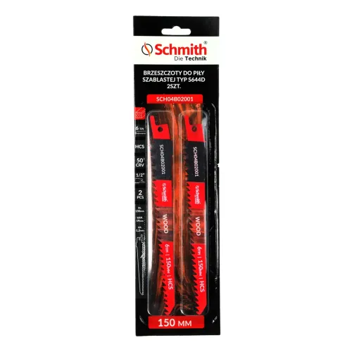 Brzeszczot do drewna 150mm 6TPI 2 szt. Schmith