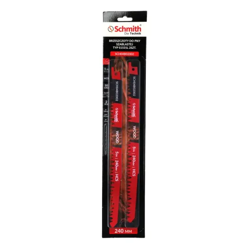 Brzeszczot do drewna 240mm 5TPI 2 szt. Schmith