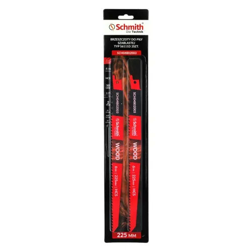 Brzeszczot do drewna 225mm 6TPI 2 szt. Schmith