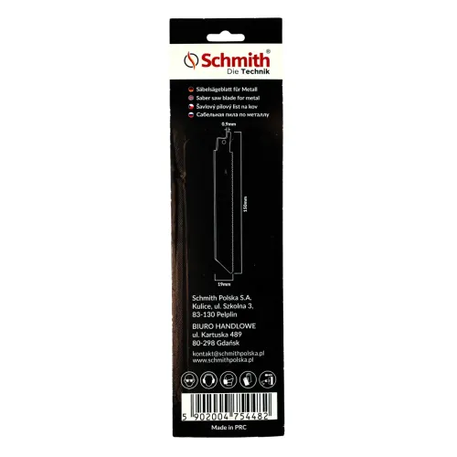Brzeszczot bimetalow do metalu 150mm 14TPI 2 szt. Schmith