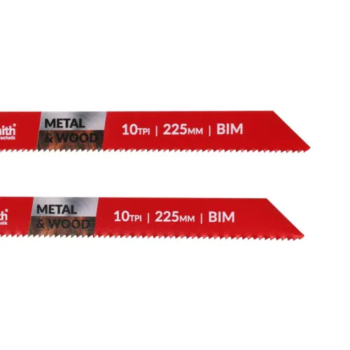 Brzeszczot bimetalowy do drewna i metalu 225mm 10TPI 2 szt. Schmith