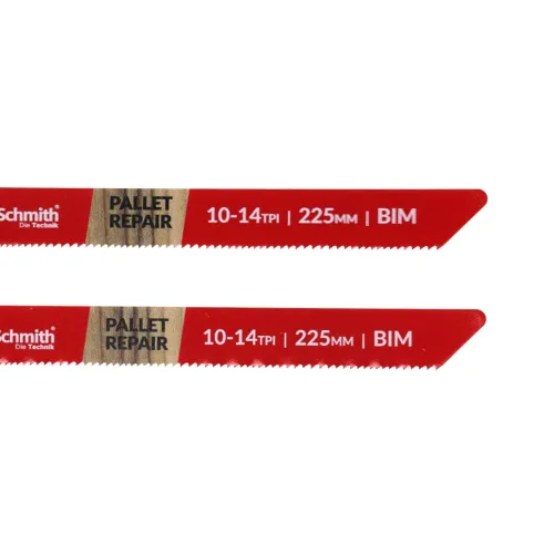 Brzeszczot bimetalowy do drewna z gwoździami 225mm 10-14TPI 2 szt. Schmith