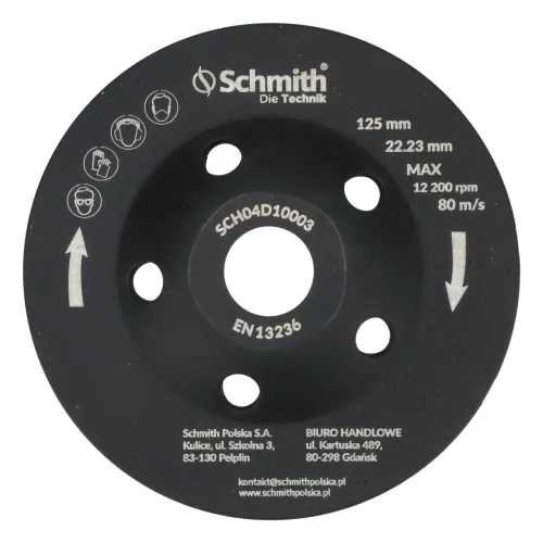Tarcza diamentowa do szlifowania 125x22,23mm Double Schmith