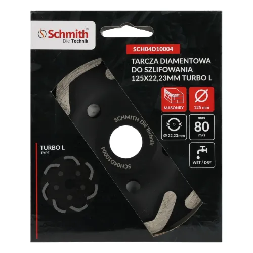Tarcza diamentowa do szlifowania 125x22,23mm Turbo L Schmith