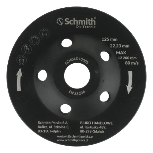 Tarcza diamentowa do szlifowania 125x22,23mm Turbo T Schmith