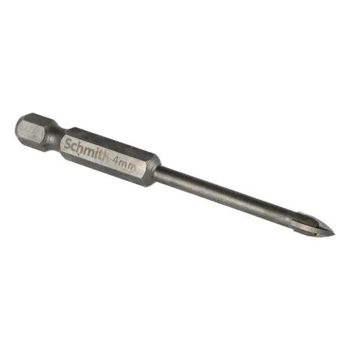 Wiertło do szkła i glazury 4x75 mm, Średnica: 4,0, Długość wiertła: 75 Schmith