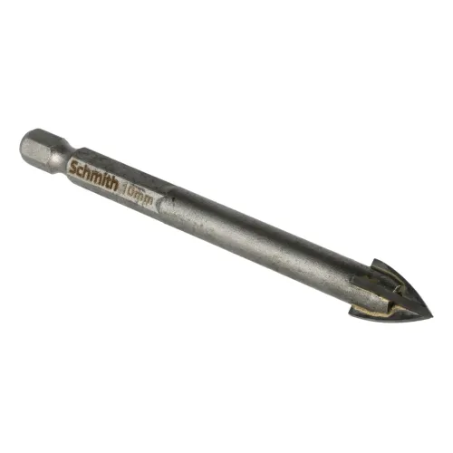 Wiertło do szkła i glazury 10x85 mm, Średnica: 10,0, Długość wiertła: 85 Schmith