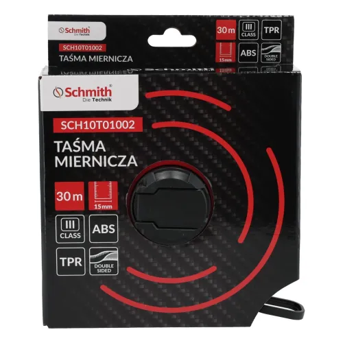 Taśma miernicza 30m 15mm, Długość: 30, Szerokość: 15 Schmith