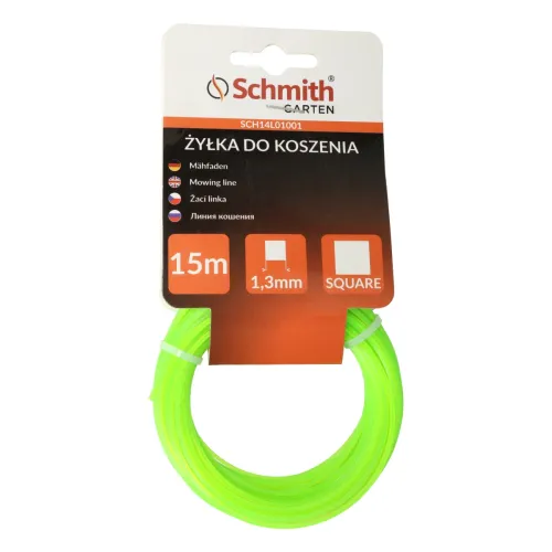 Żyłka kwadrat 1,3mm 15m, Średnica: 1,3, Długość: 15, Rodzaj: kwadratowa Schmith