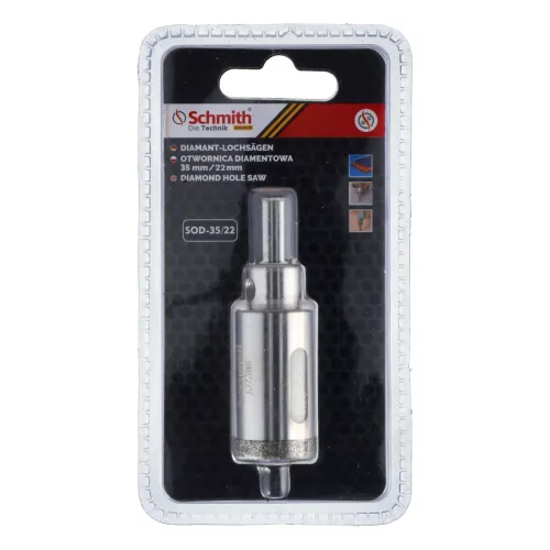Otwornica diamentowa 35 - 22 mm, Średnica: 22,0 Schmith