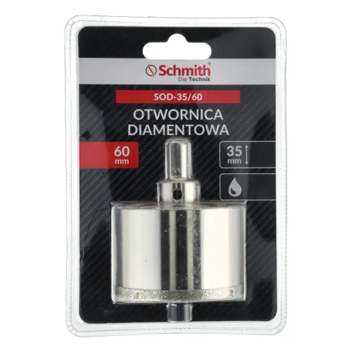 Otwornica diamentowa 35 - 60 mm, Średnica: 60,0 Schmith
